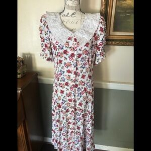 Vintage Sarah Elizabeth Pearl Lace Collar Dress‼️FINAL SALE